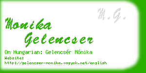 monika gelencser business card