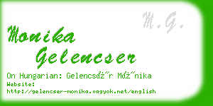 monika gelencser business card